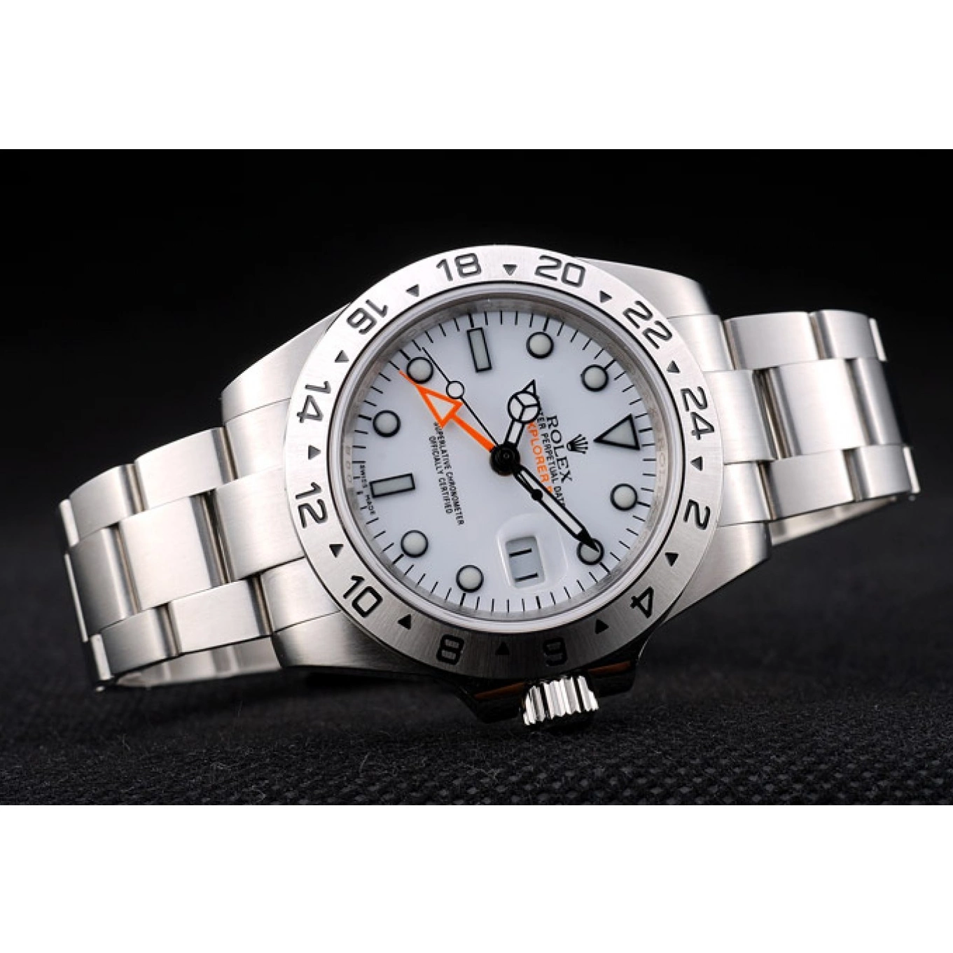 Aaa fake watches Rolex Dial Watch Steel White Stainless Explorer Bezel 0524